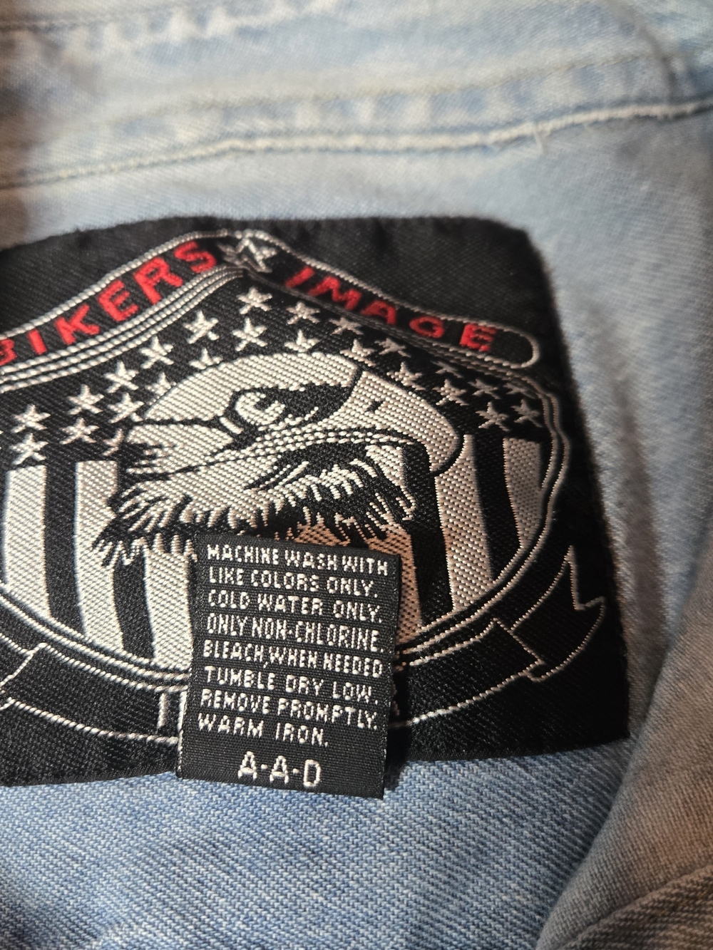Southernmost Ride Biker Graphic Denim Shirt - Light Blue - Picture 4 of 10